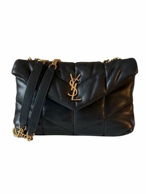 Saint Laurent Toy Lou Puffer Black Quilted Lambskin YSL Chain Shoulder Bag